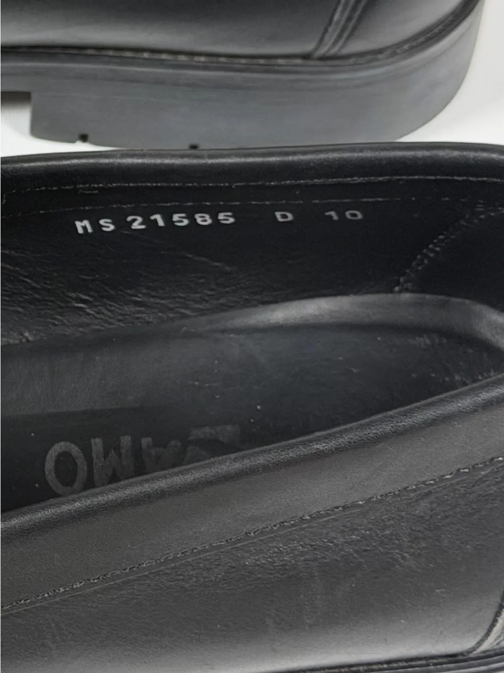 Salvatore Ferragamo Black Leather Loafers with Silver Bit